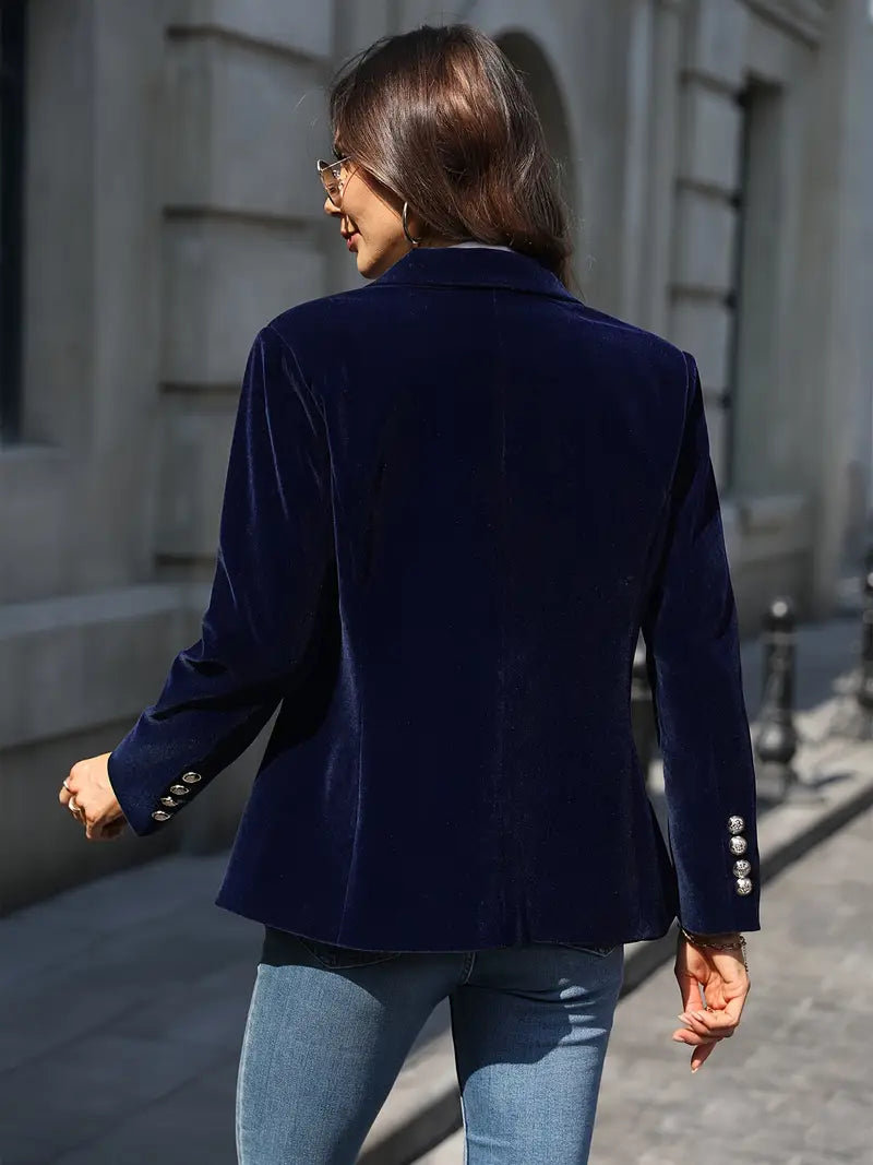 Nicole - Blazer Velours Ajusté
