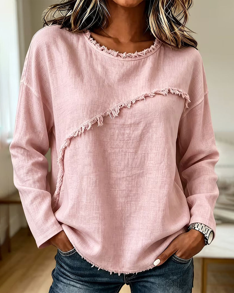 Manon - Blouse Franges Col Rond