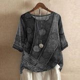 Blouse Fleurie Femme Coupe Ample Motif Vintage