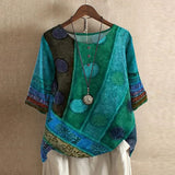 Blouse Fleurie Femme Coupe Ample Motif Vintage