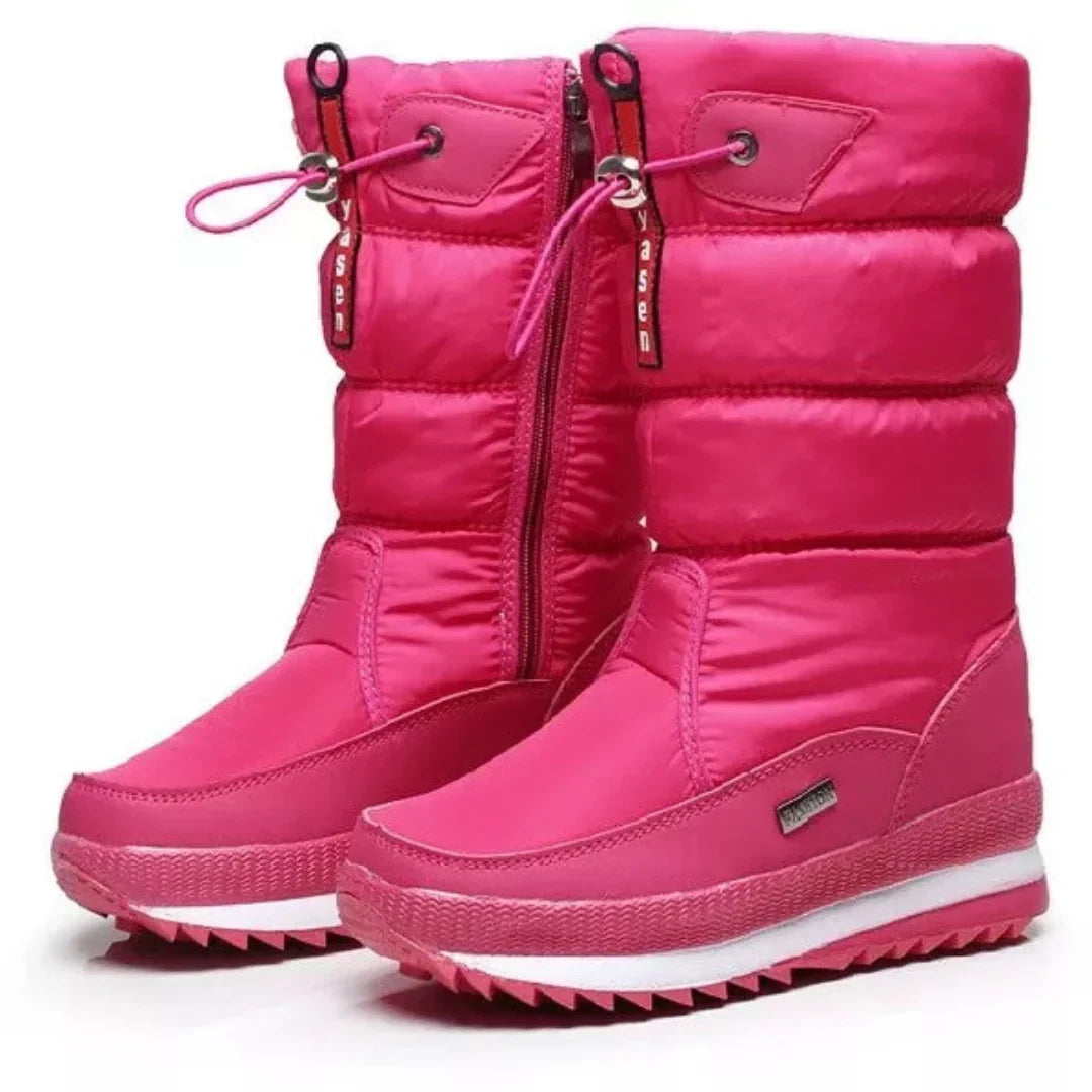 Bottes de Neige Femme Imperméables Fourrées - Rose