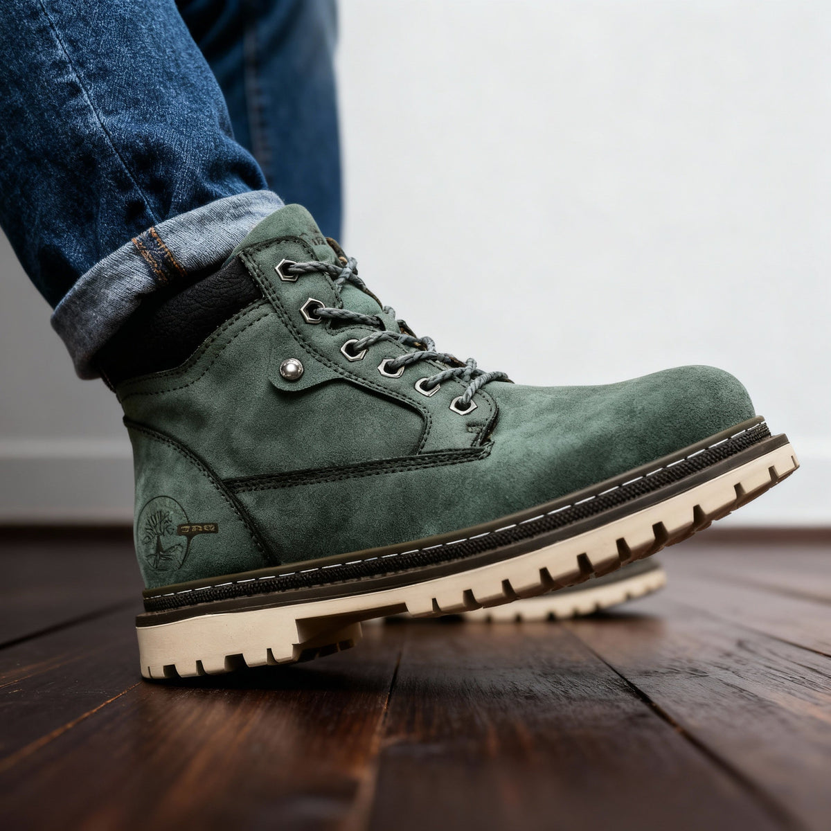 Bottines à lacets confort antidérapantes