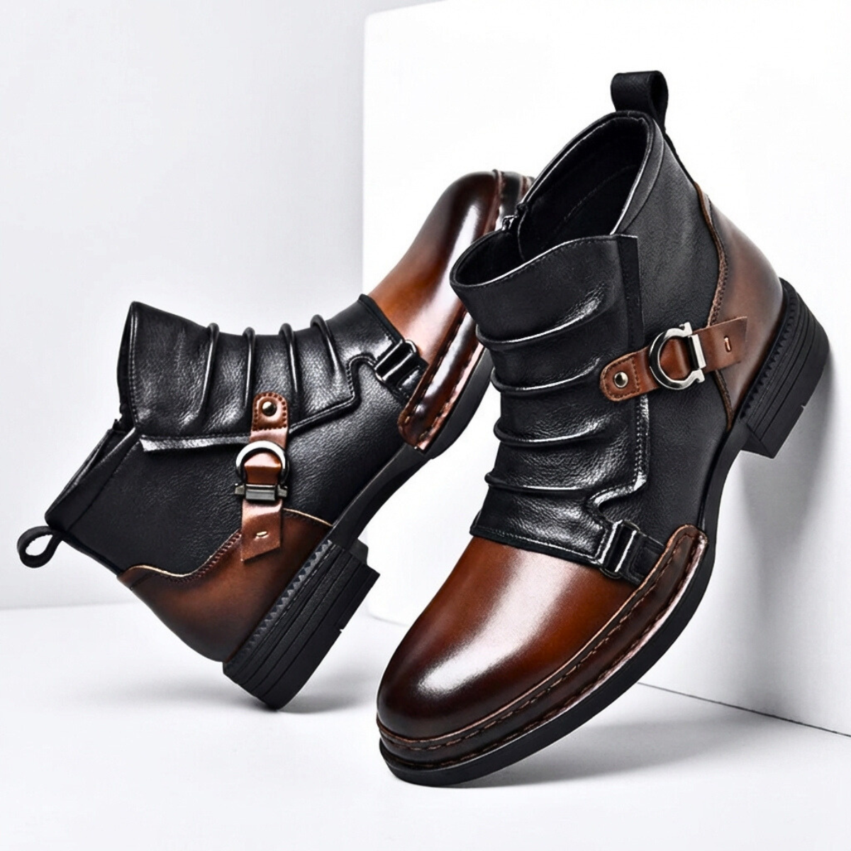 Bottines Boucle Homme Cuir Synthétique