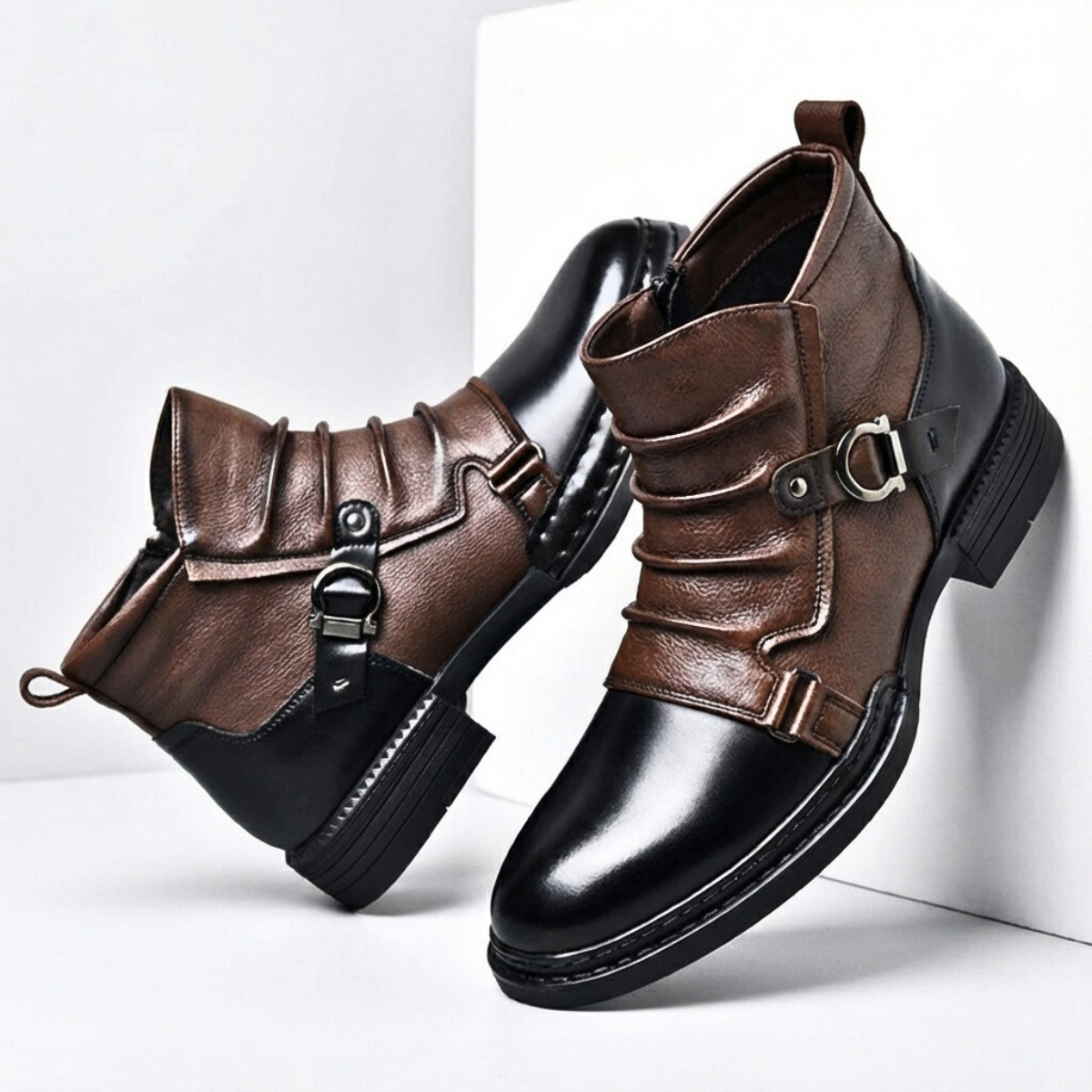Bottines Boucle Homme Cuir Synthétique