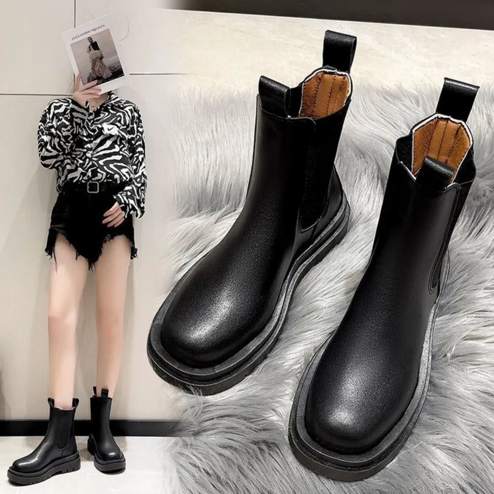 Bottines Chelsea Femme Semelle Crantée