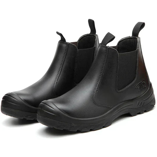 Bottines de sécurité orthopédiques en cuir - Noir