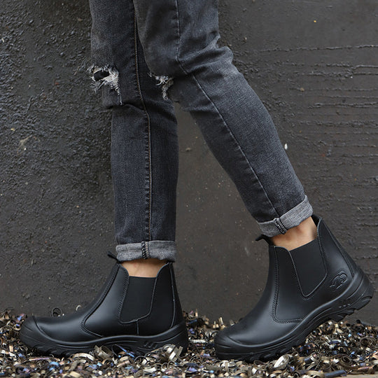 Bottines de sécurité orthopédiques en cuir
