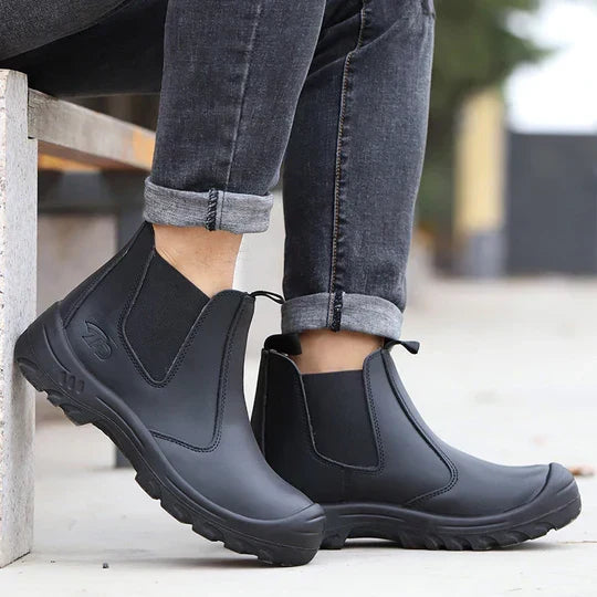 Bottines de sécurité orthopédiques en cuir