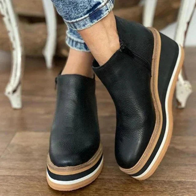 Bottines Femme Confort Légères Automne - Noir