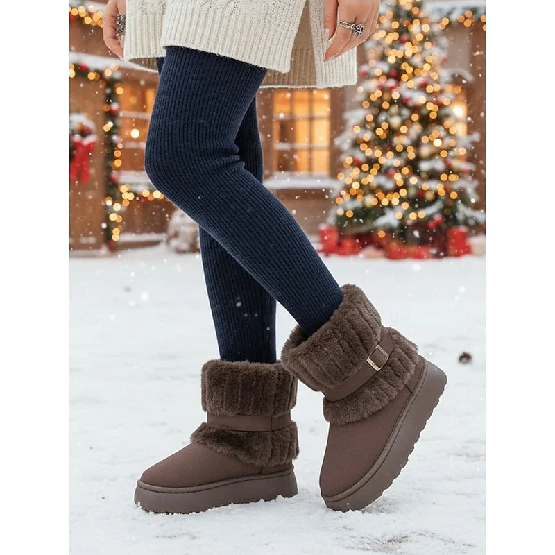 Philomène - Bottines Fourrées Plateforme Boucle