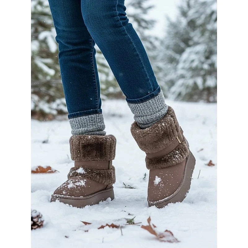 Philomène - Bottines Fourrées Plateforme Boucle