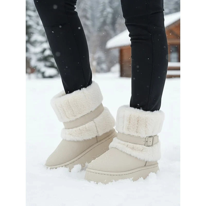 Philomène - Bottines Fourrées Plateforme Boucle