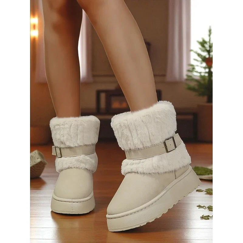 Philomène - Bottines Fourrées Plateforme Boucle