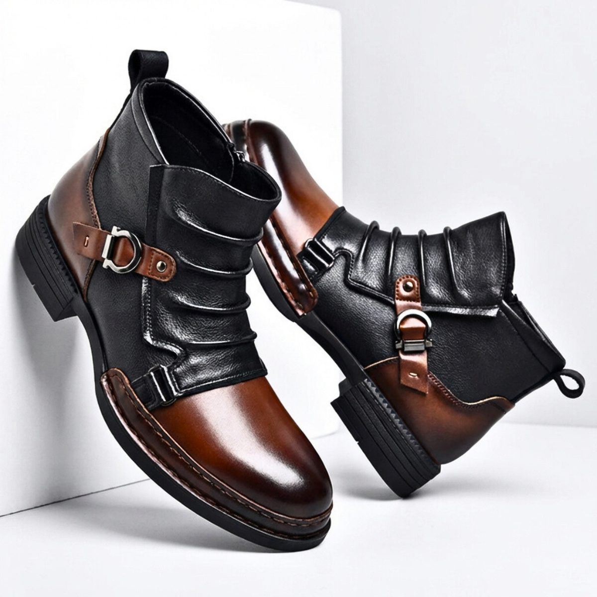 Alexandre - Bottines Boucle Zip Latéral