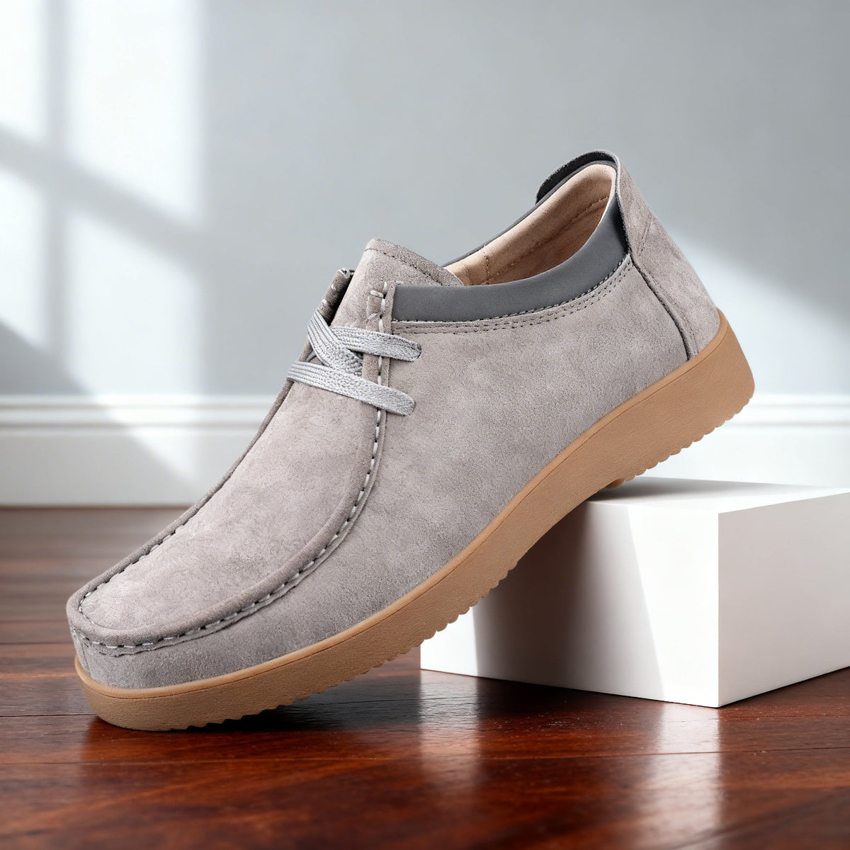 Bottines homme en cuir bout mocassin
