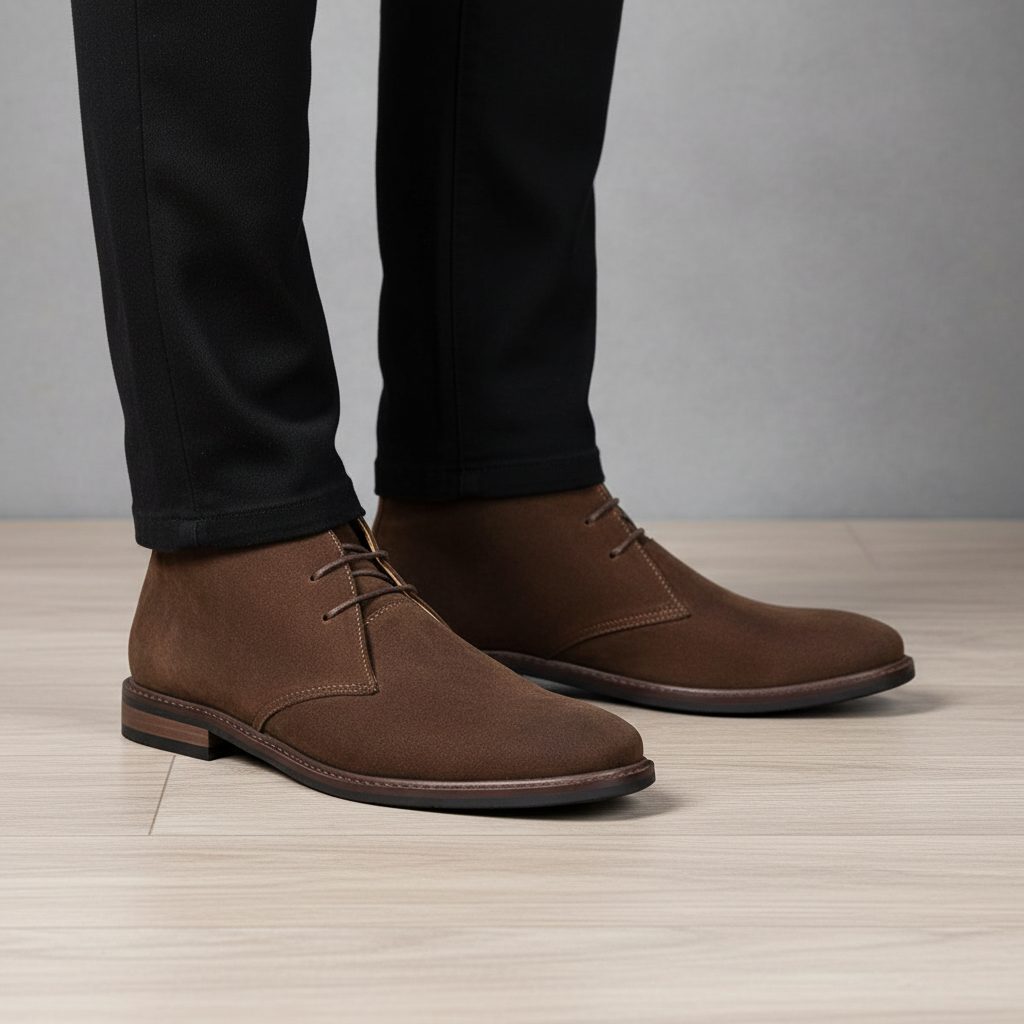 Bottines Homme en Suédine à Lacets