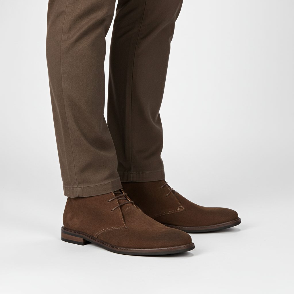 Bottines Homme en Suédine à Lacets