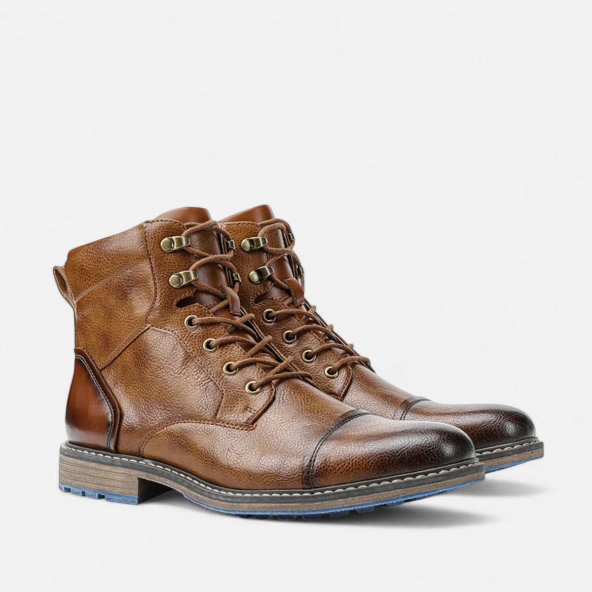 Bottines Homme Simili Cuir Légères Style Rétro