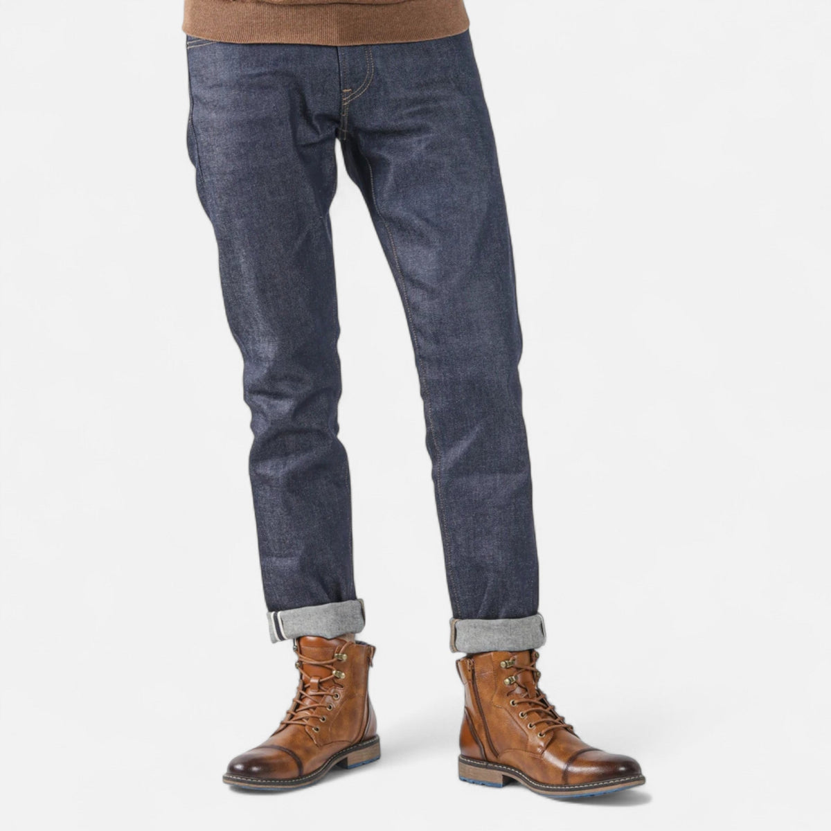 Bottines Homme Simili Cuir Légères Style Rétro