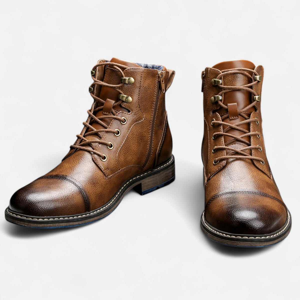 Bottines Homme Simili Cuir Légères Style Rétro
