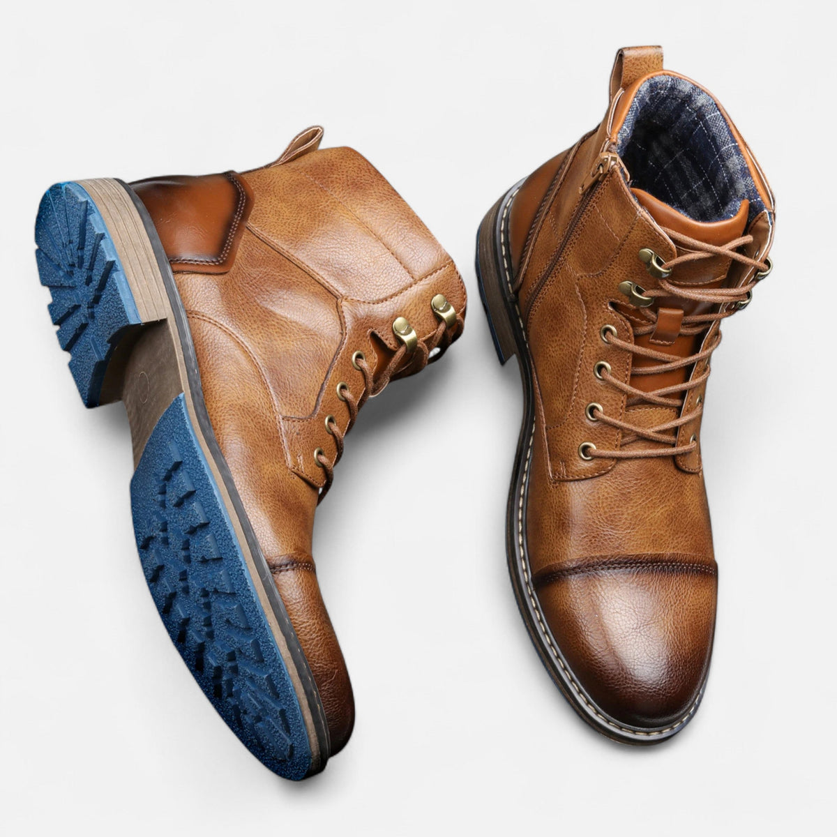 Bottines Homme Simili Cuir Légères Style Rétro