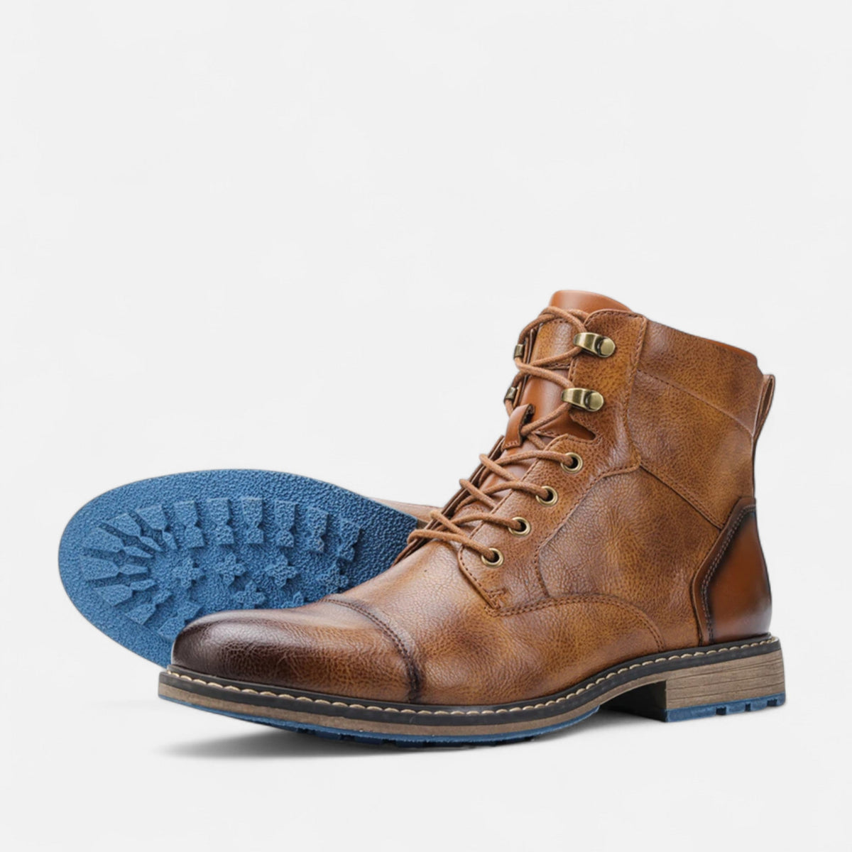 Bottines Homme Simili Cuir Légères Style Rétro