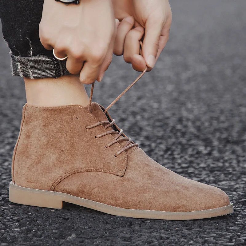 Bottines en daim à lacets pour homme