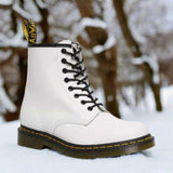Bottines à lacets unisexe en similicuir - Blanc