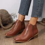 Bottines orthopédiques confort femme talon bloc