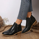 Bottines orthopédiques confort femme talon bloc - Noir