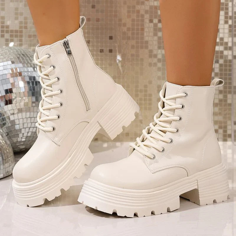 Bottines Plateforme Talon Épais Femme