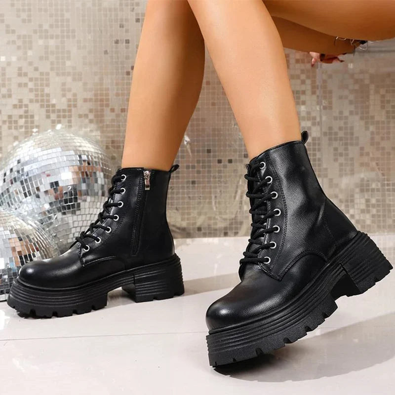 Bottines Plateforme Talon Épais Femme