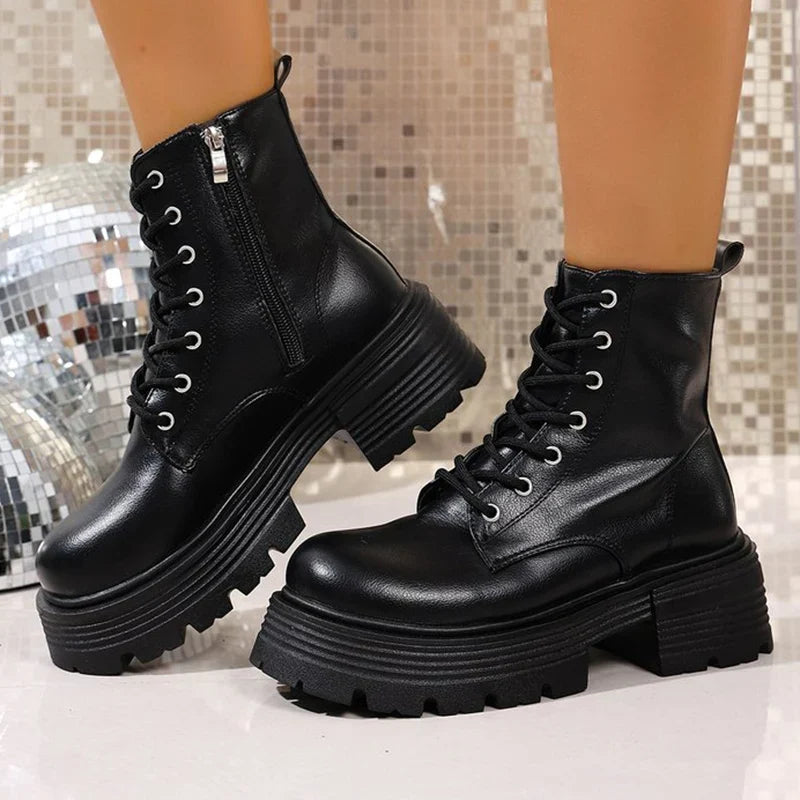 Bottines Plateforme Talon Épais Femme