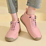 Bottines Plates Femme Rétro Bout Rond