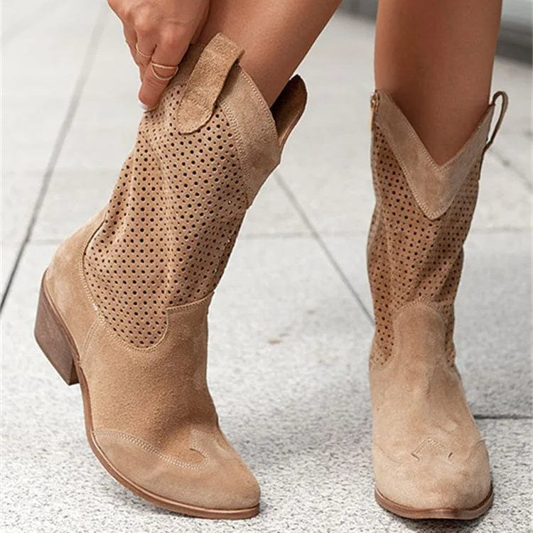 Héloïse - Bottines Santiag Talon Bloc