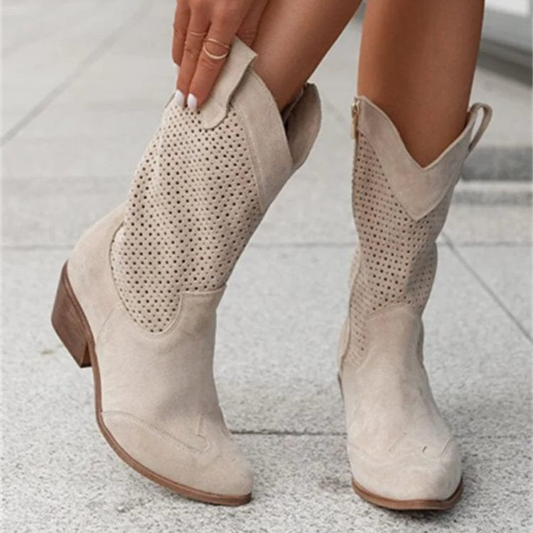 Héloïse - Bottines Santiag Talon Bloc
