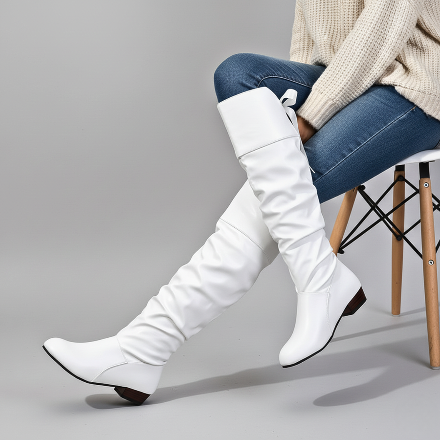 Bottines Simili Cuir Souple Femme Bout Amande