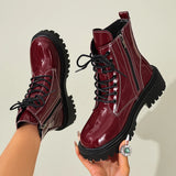 Bottines femme talon carré semelle crantée