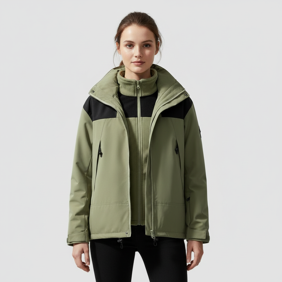 Brune - Veste 3-en-1 Polaire Hiver