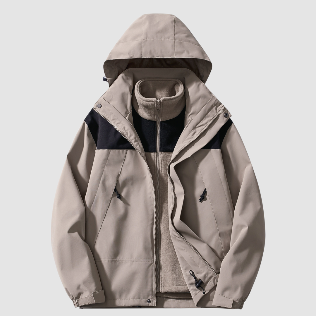 Brune - Veste 3-en-1 Polaire Hiver