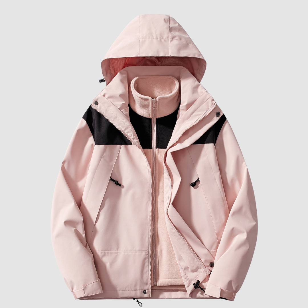 Brune - Veste 3-en-1 Polaire Hiver