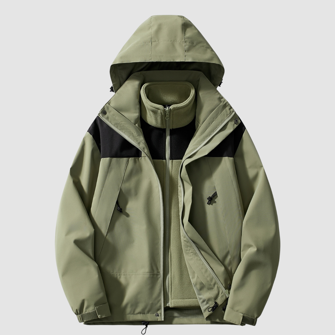 Brune - Veste 3-en-1 Polaire Hiver