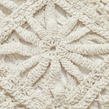 Cardigan boutonné motif crochet femme