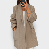 Cardigan cachemire femme coupe ample - Camel