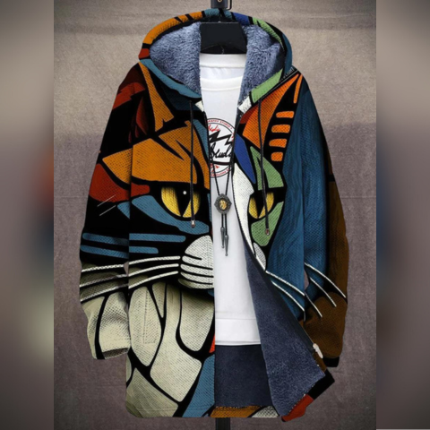 Cardigan Chat Femme Oversize Automne