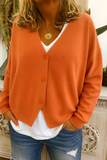 Cardigan chaud femme en maille léger manches longues