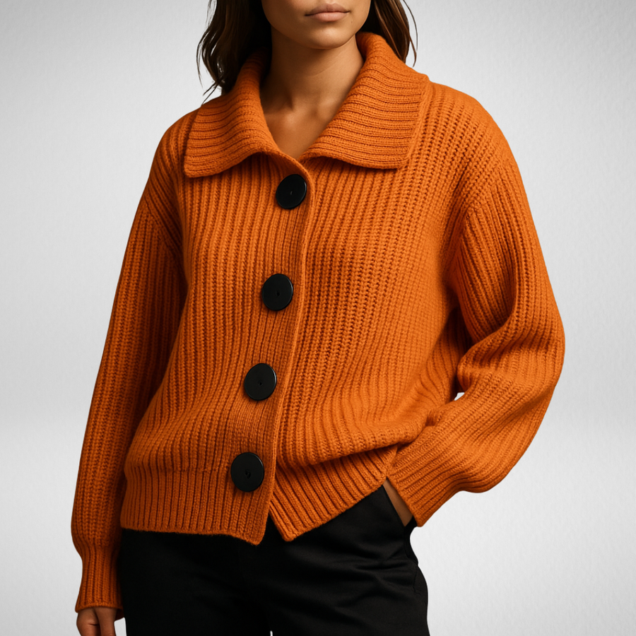 Albane - Cardigan Maille Côtelée Oversize