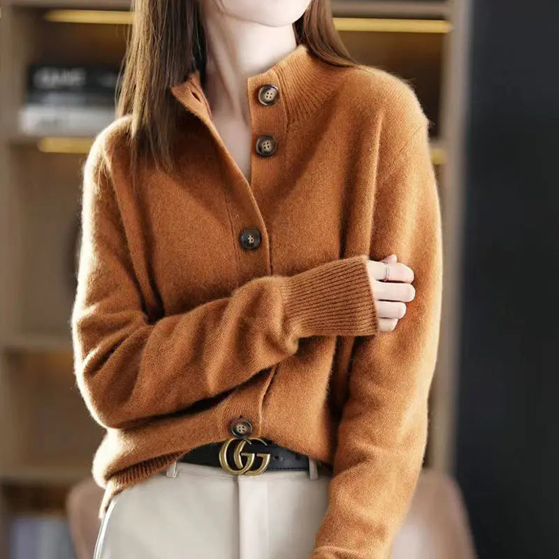 Cardigan oversize femme en maille douce