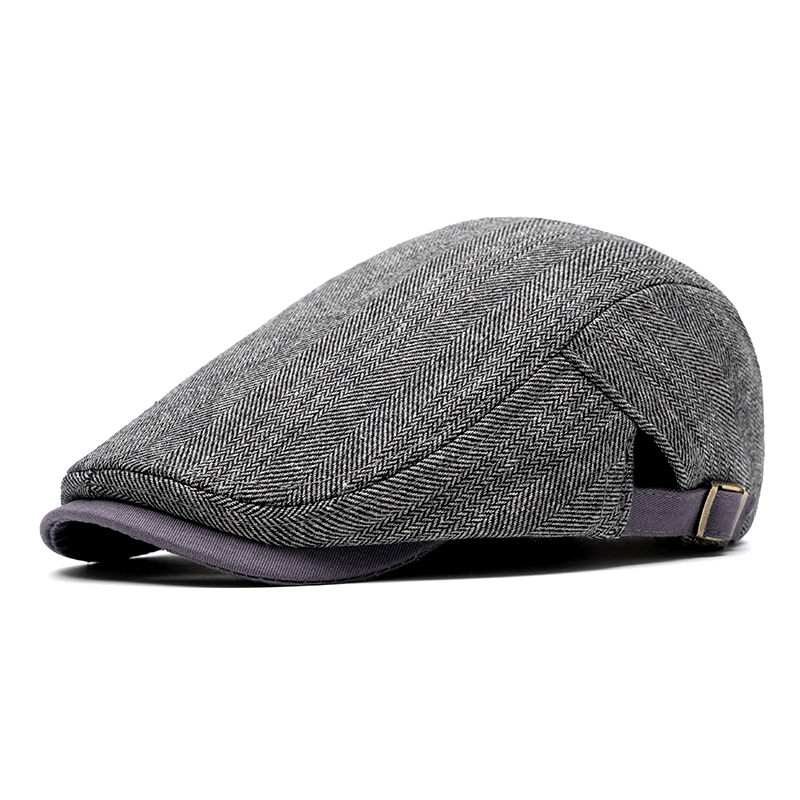 Casquette Chevron Coton Visière Courbée - Gris Foncé