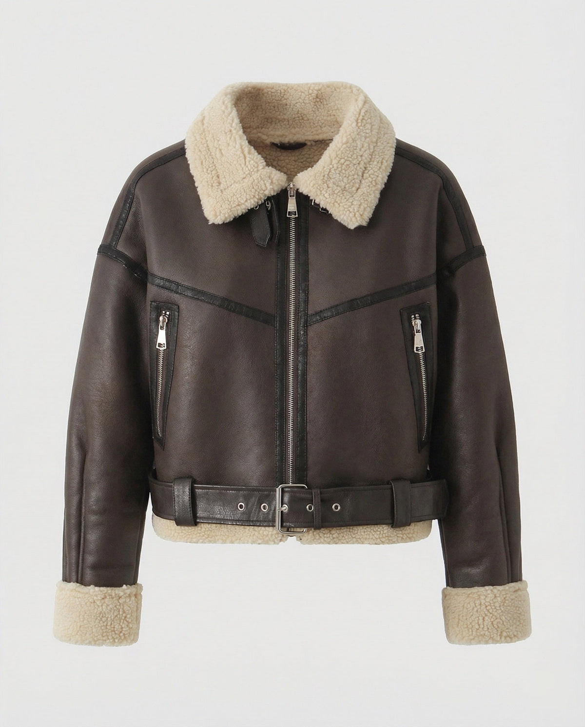 Charlène - Blouson Aviateur Similicuir Teddy